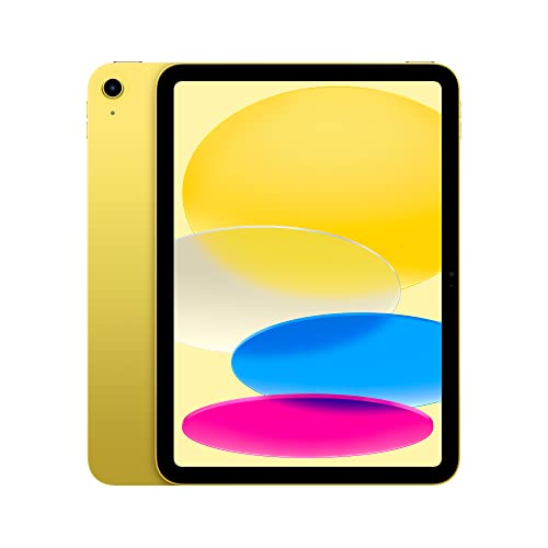 Apple iPad (10th Generation): with A14 Bionic chip, 10.9-inch Liquid Retina Display, 64GB, Wi-Fi 6, 12MP front/12MP Back Camera, Touch ID, All-Day Battery Life – Yellow