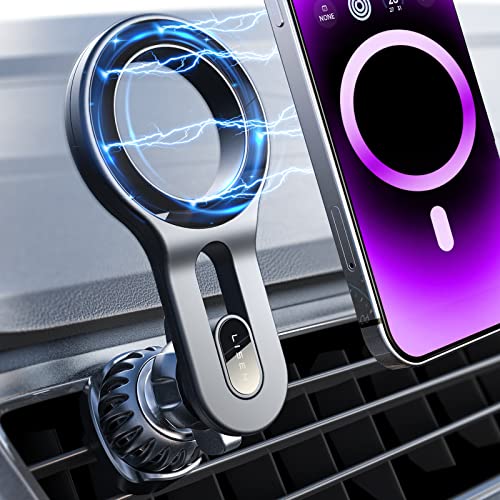 LISEN for MagSafe Magnetic Phone Holder Car Mount, Phone Mount Holder for Car Vent Magnetic [Easily Install] Hands Free iPhone Car Holder Mount Fit for iPhone 14 13 12 Pro Plus Max Mini MagSafe Phones